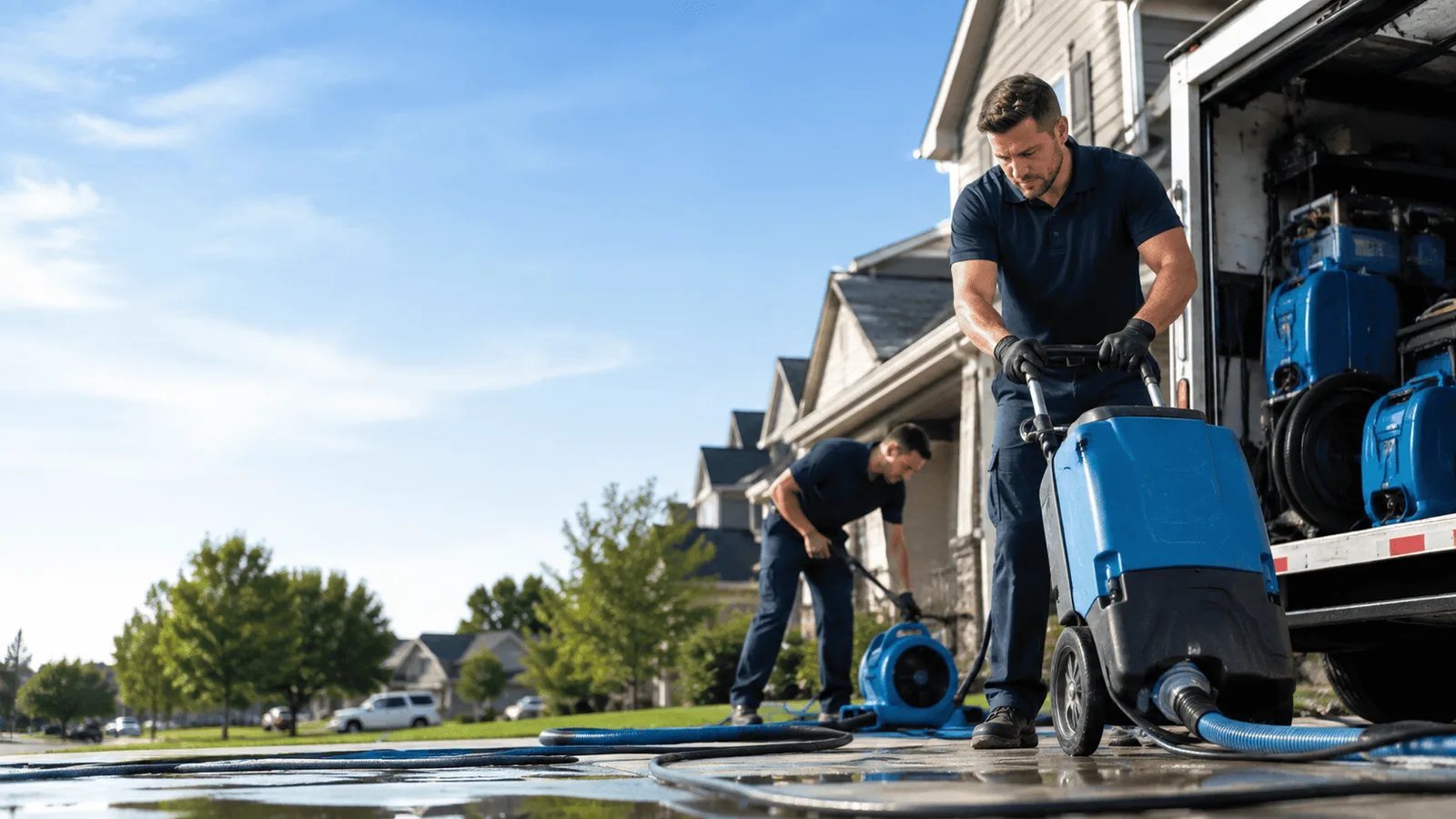 Dehumidification being performed in Portsmouth, IA